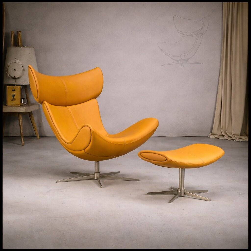 Set of Imola lounge chair and ottoman attributed to Henrik Pedersen for BoConcept, 2000s