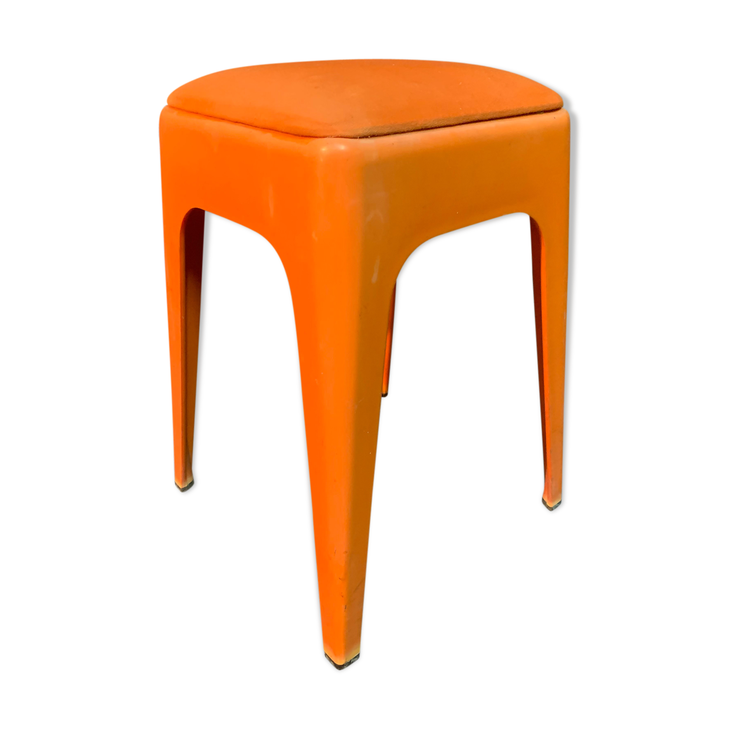 Vintage orange stool Ami, design 1960