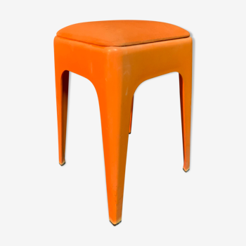 Vintage orange stool Ami, design 1960