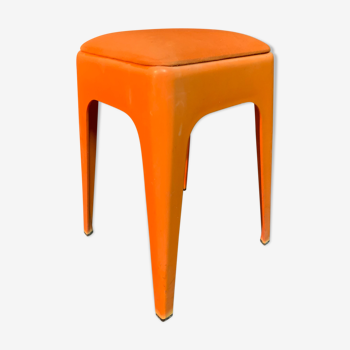 Vintage tabouret orange, 1960