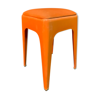 Vintage tabouret orange, 1960