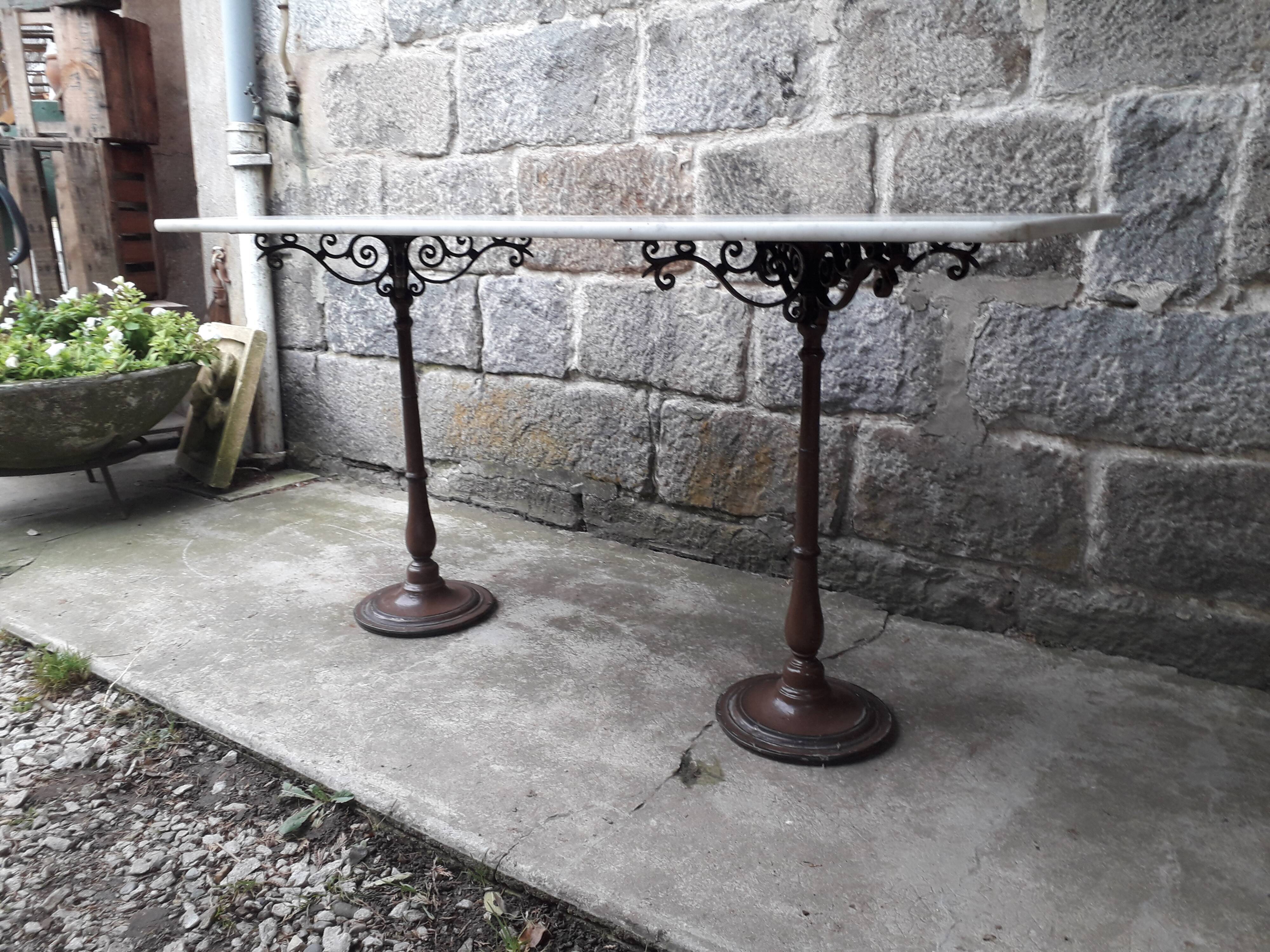 Bistro table marble top 145.5 cm