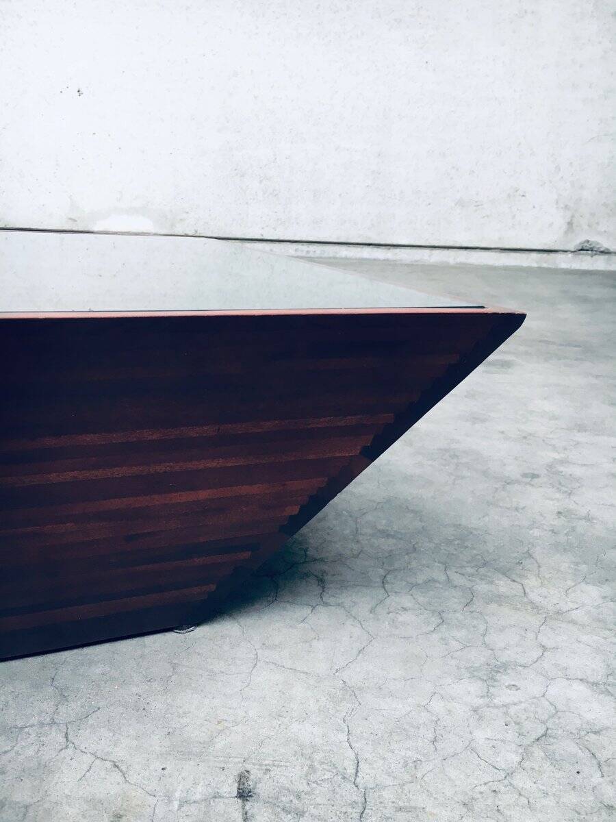 Postmodern Reverse Pyramid Coffee Table, 1980s