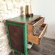 Vintage solid wood chest of drawers - unique handcrafted creation.
