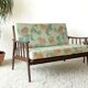 Vintage Scandinavian bench in solid beech from the 1950s with tapered legs.