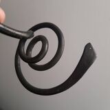 Wrought iron cobra snake candle holder