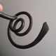 Cobra snake candlestick in wrought iron