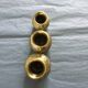 Three small brass vases