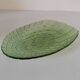 Oval glass shell-shaped dish