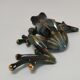 Vintage glazed ceramic tree frog