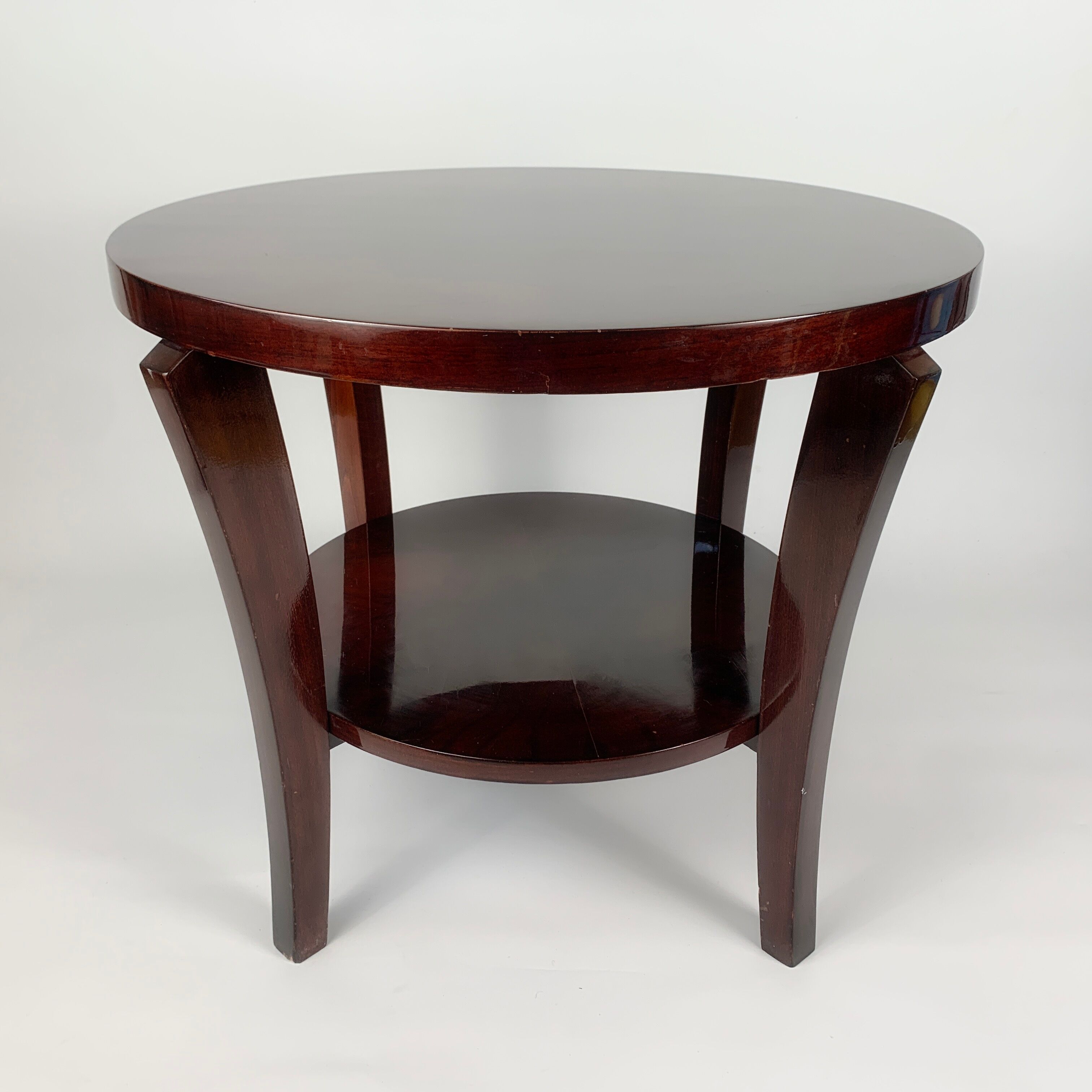 Glazed wooden coffee table in Art Deco style