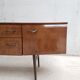 Vintage mid century walnut effect compact scandinavian sideboard