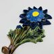Flower hook wall hook in Belgian ceramic by André Bayer