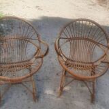 Rattan and bamboo garden furniture