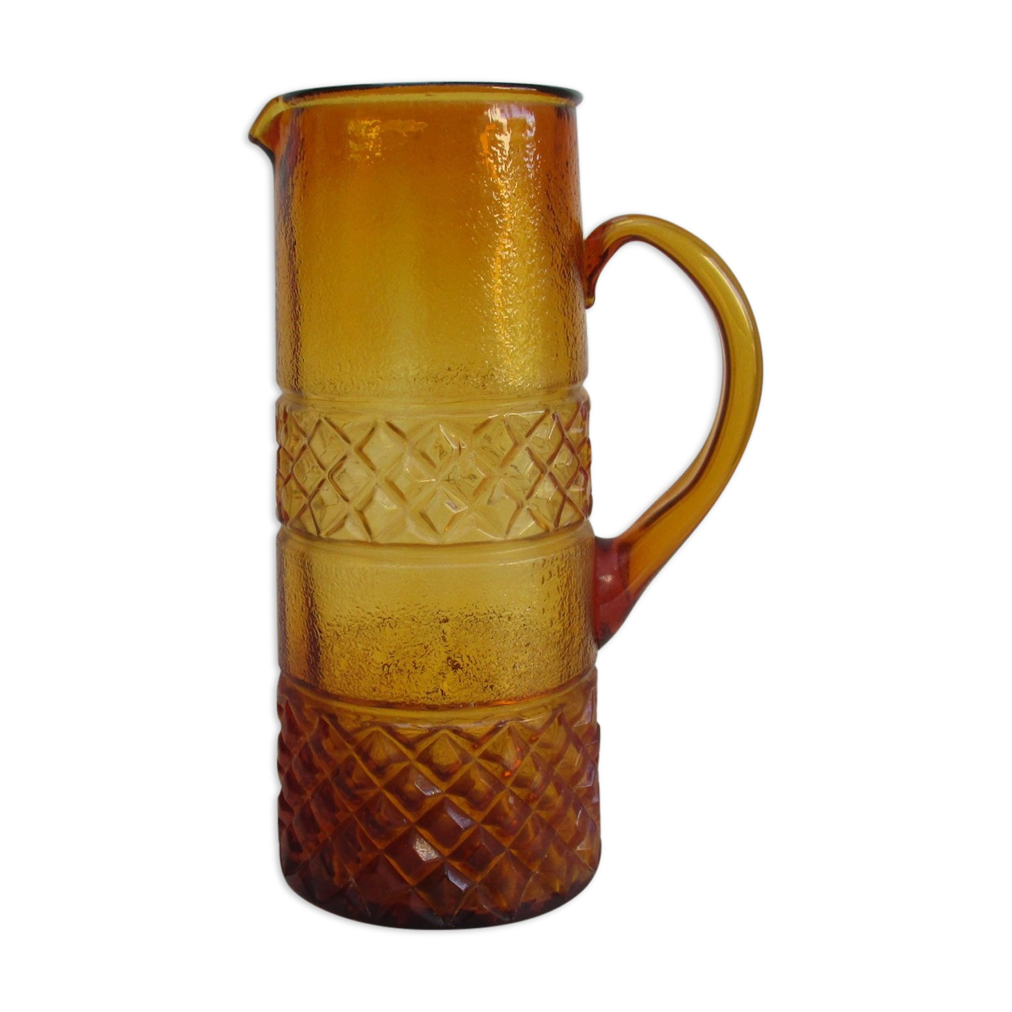 Vintage pitcher – amber glass