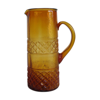 Vintage pitcher – amber glass