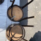 4 curved wooden bistro chairs