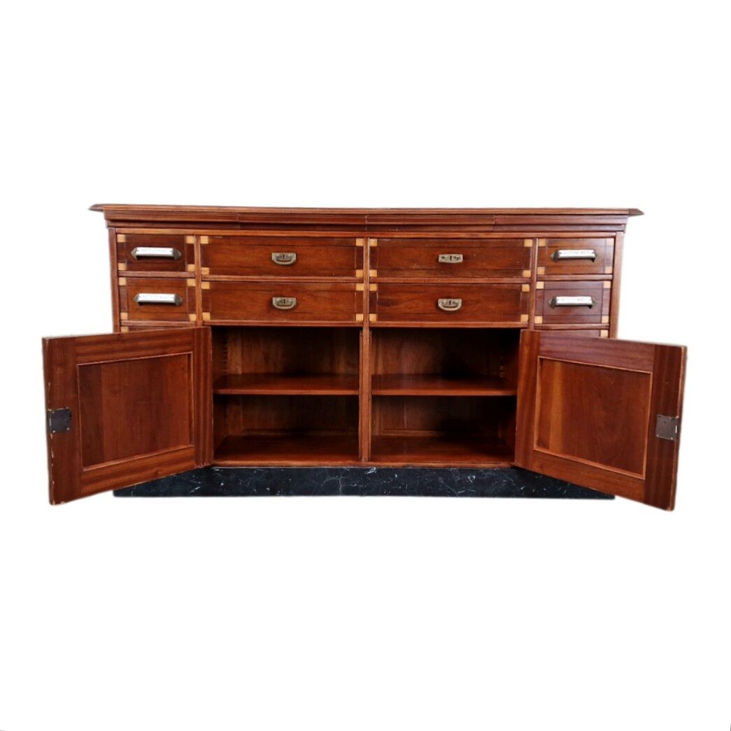 Commode d’apothicaire Art Déco en acajou, 1909