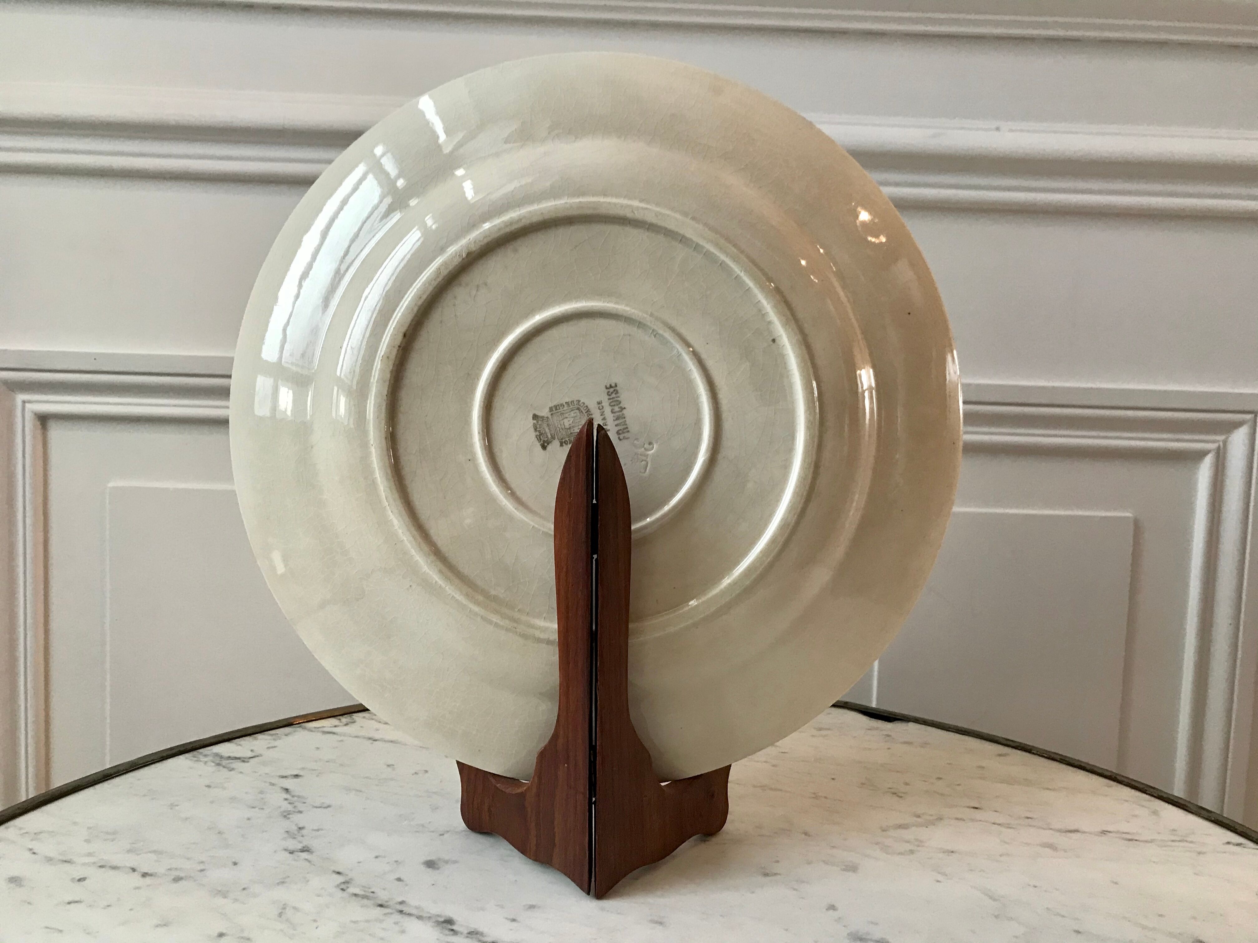 Round dish Gien model "Françoise"