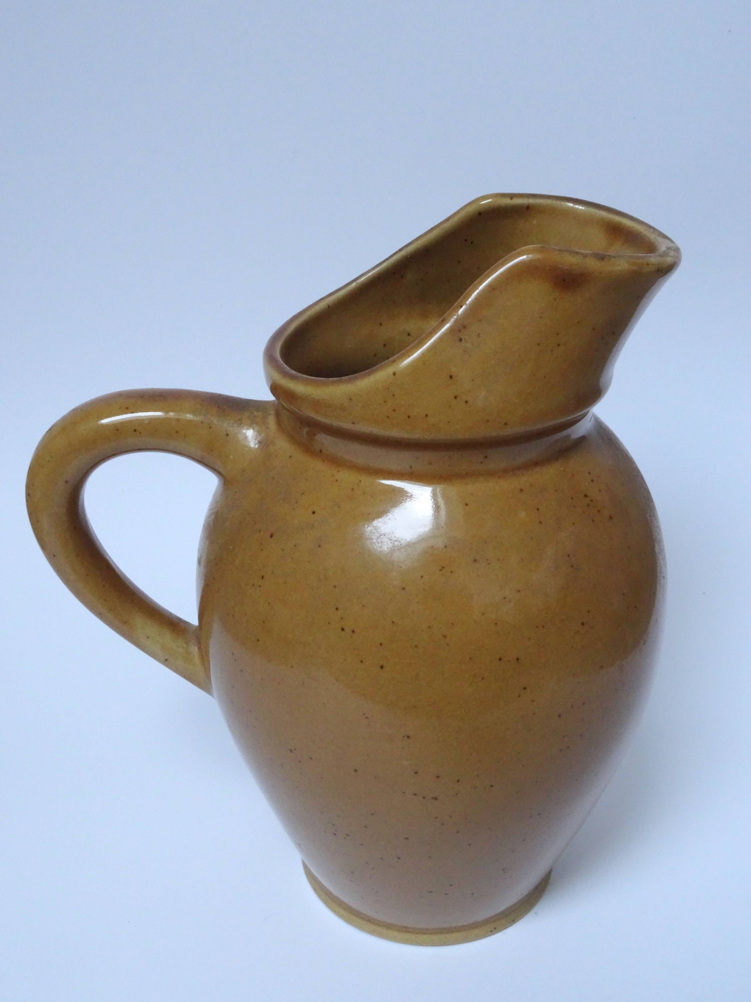 Stoneware carafe pitcher from Digoin
