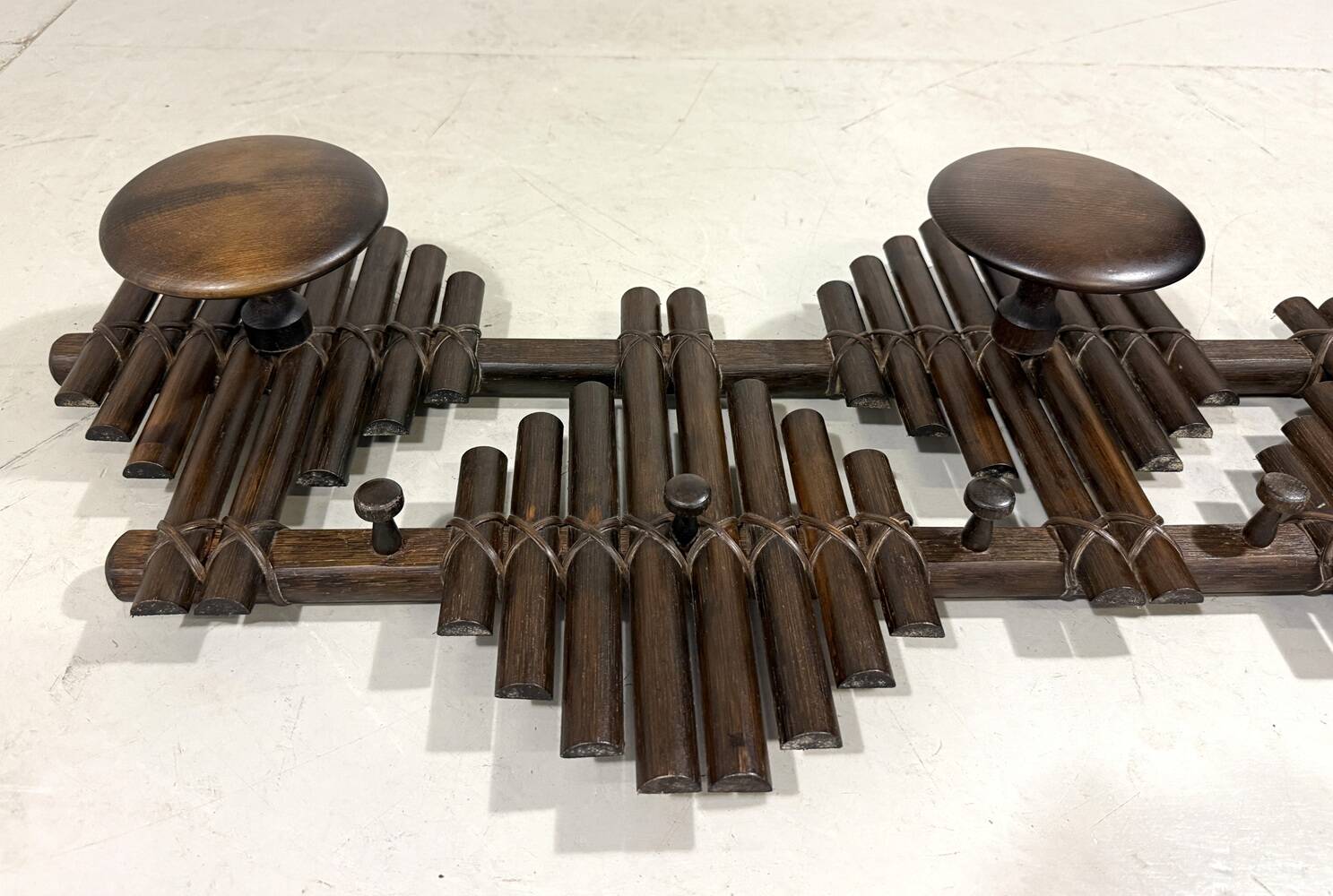 Rattan wall coat rack 1970’s