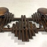 Rattan wall coat rack 1970’s