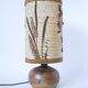 Sandstone lamp with dried flower lampshade, 1970