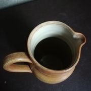 Jug / pitcher / jug enamelled terracotta "Sandstone from Berry"