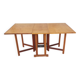 Scandinavian beech drop-leaf table