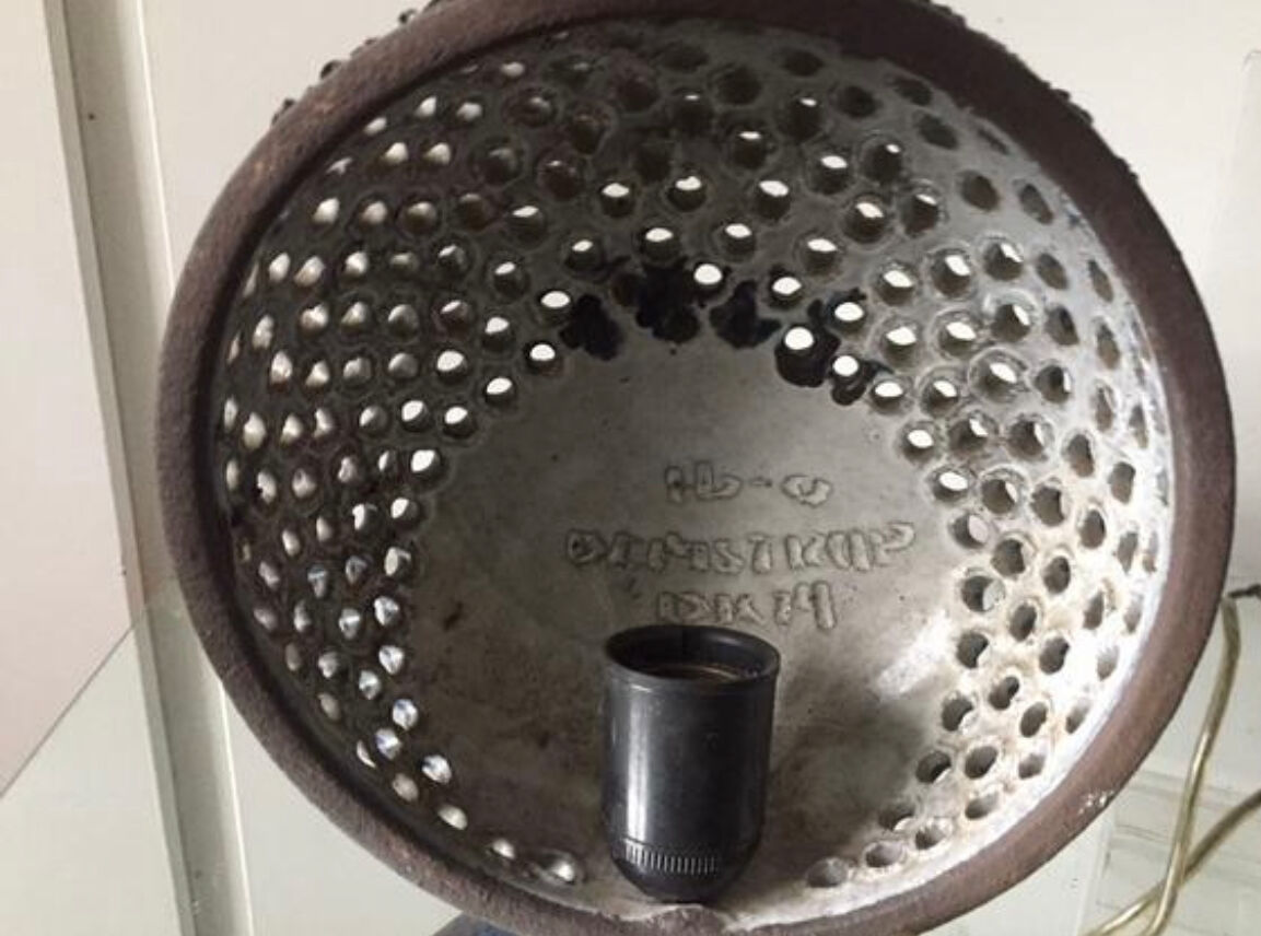 Danish ceramic stoneware 1974 wall light  signed studio