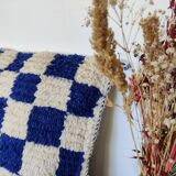 Berber cushion Damier Bleu Béni Ouarain