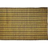 Romanian vintage carpet black design on a yellow background