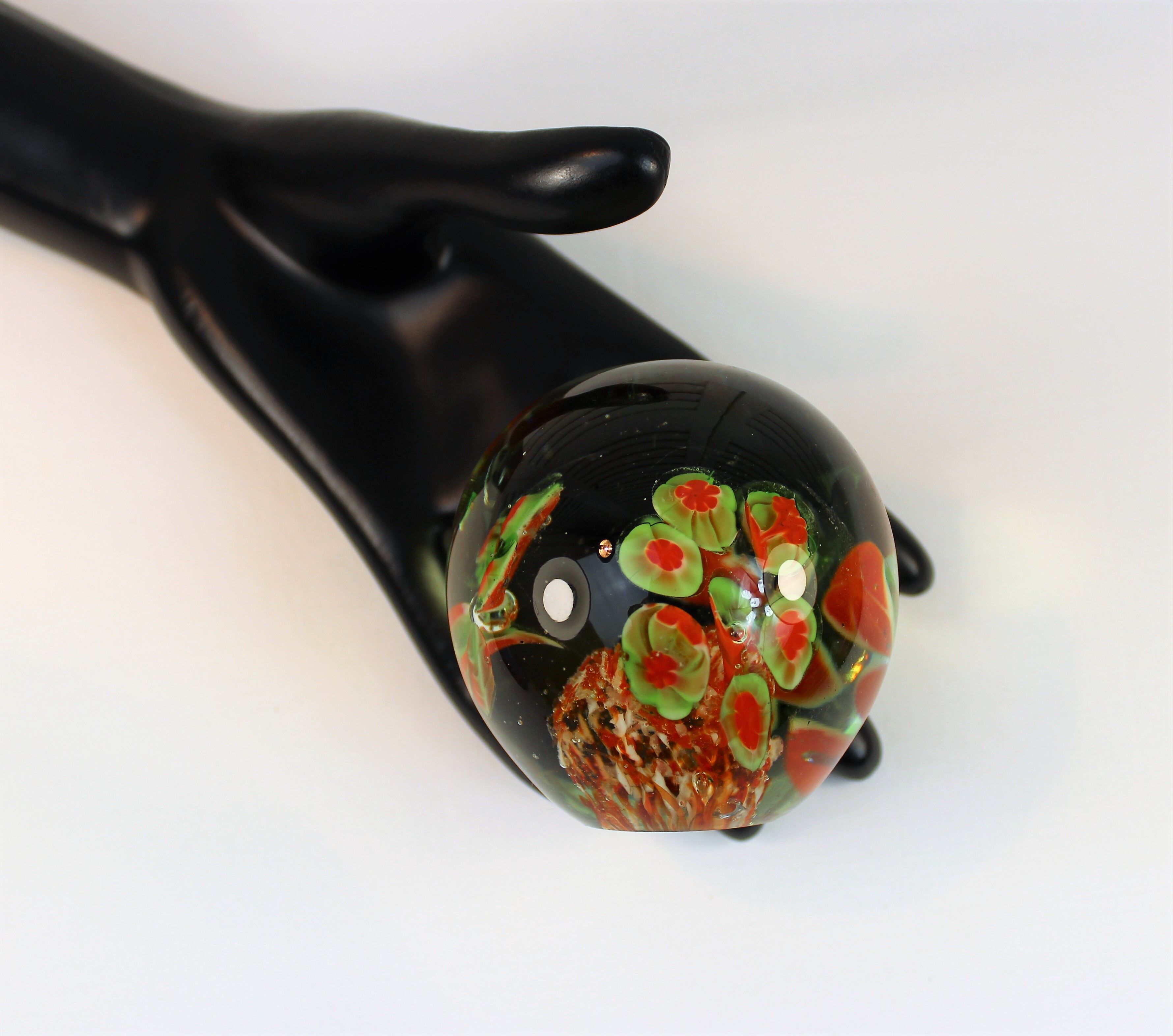 Vintage murano glass sulfide or paper press