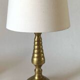 Golden brass floor lamp