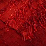 3x5 Wine Red Long Hairy Vintage Kilim Rug, 108x162Cm