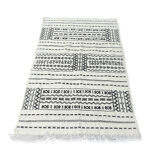 Moroccan carpet kilim white and black, 240x150 cm