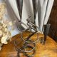 Triple-entwined iron chandelier