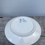 Assiette décorative bleu aux raisins