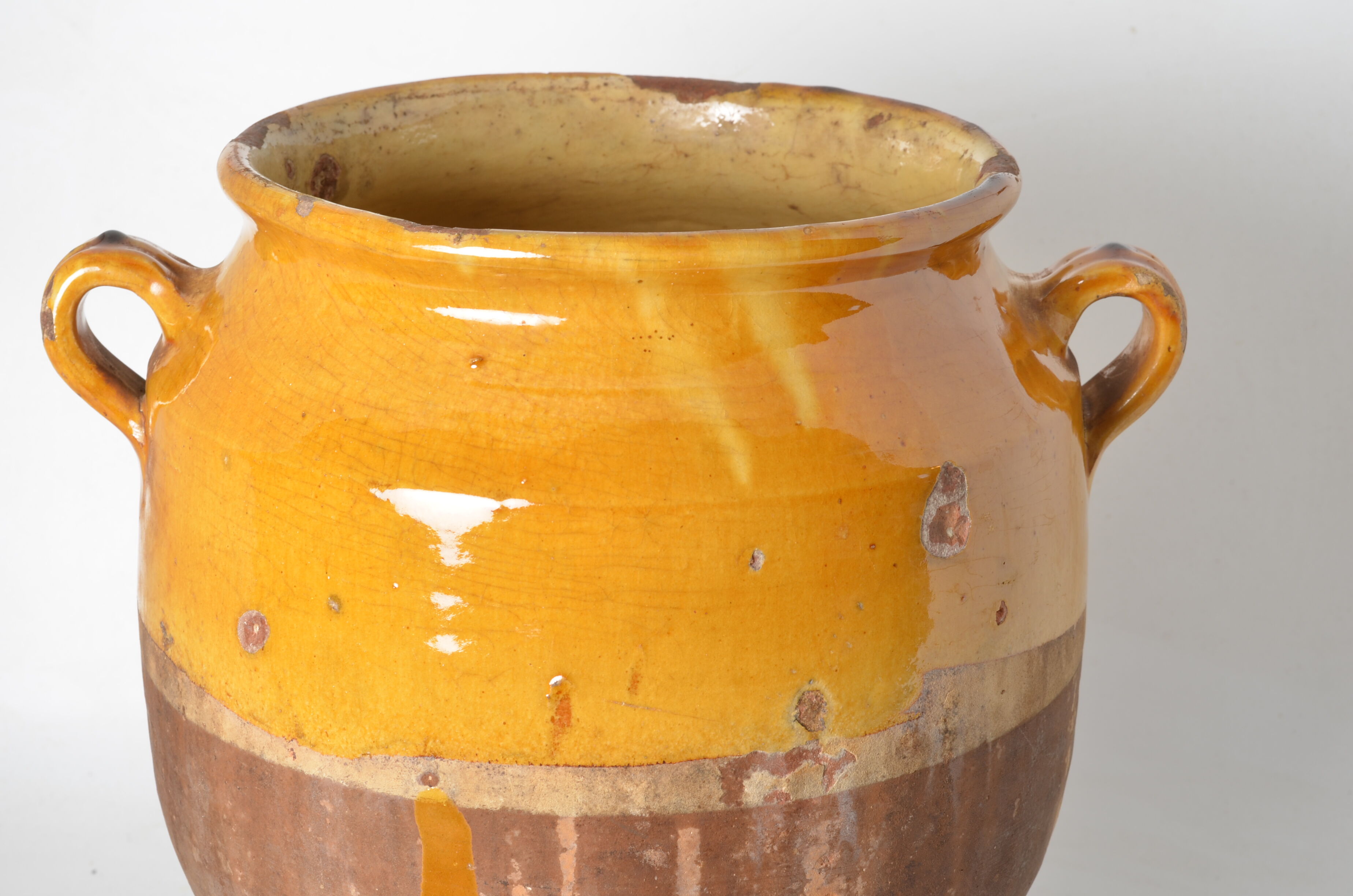 Yellow glazed jar