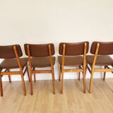 Vintage STOL Kamnik Dining Chairs (Set of 4): Mid-Century Leather Seat