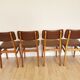 Chaises de salle à manger vintage STOL Kamnik (lot de 4) : assise en cuir style milieu de siècle
