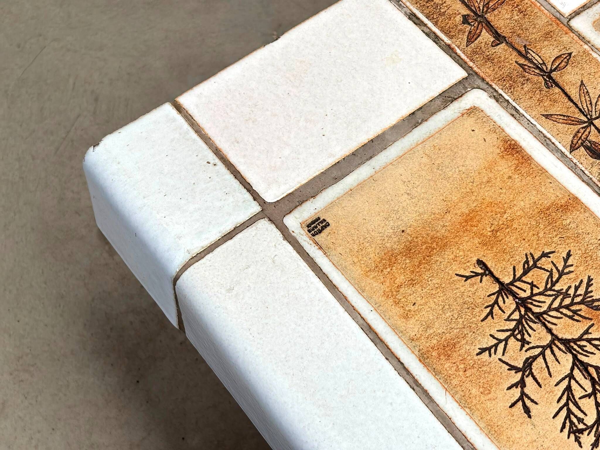 Roger Capron white ceramic coffee table