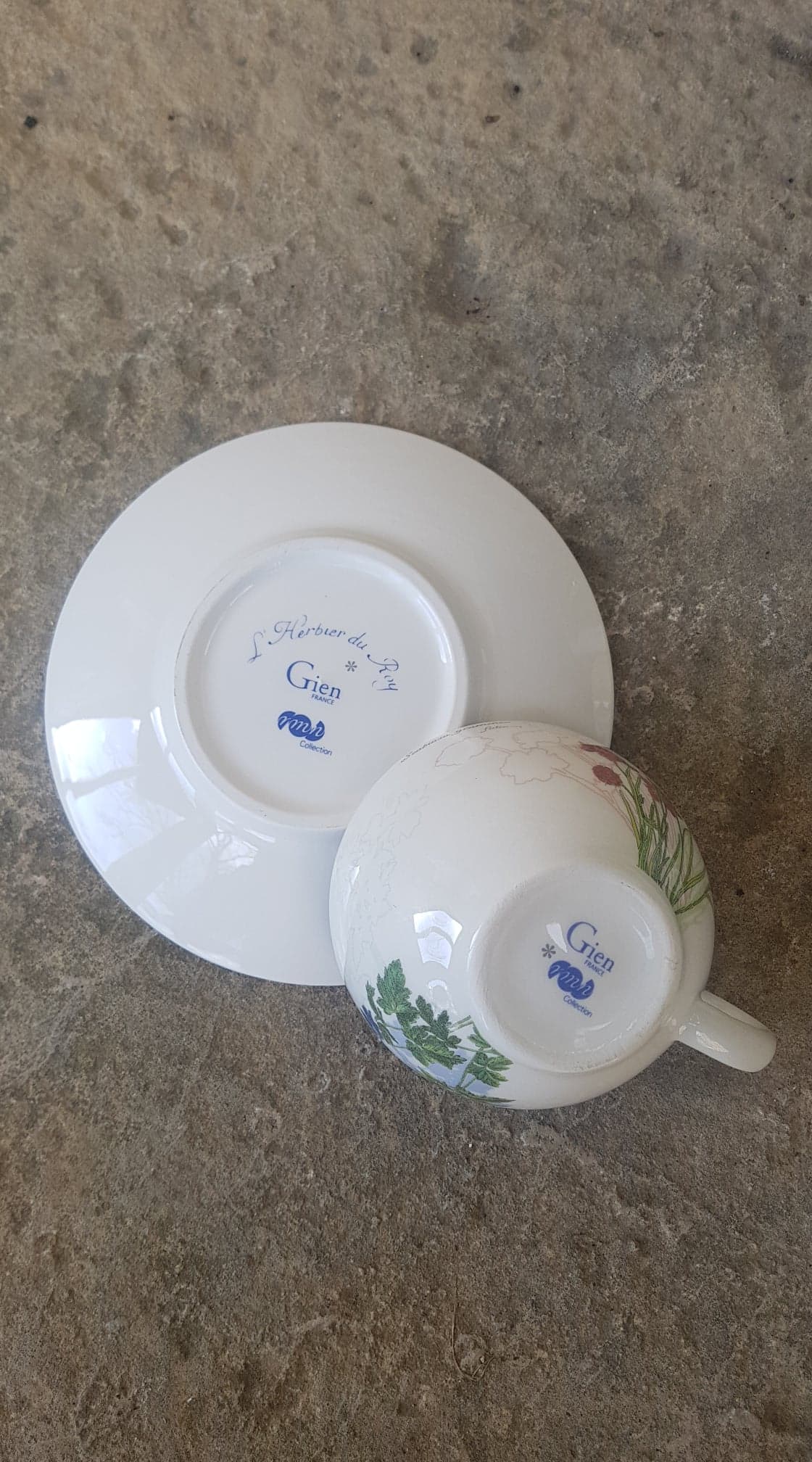Set of 2 cups Gien L'Herbier du Roy