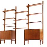 Mid-Century Danish Modern Teak Wall Unit System, 1970's