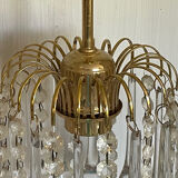 Murano glass and gold metal pendant light
