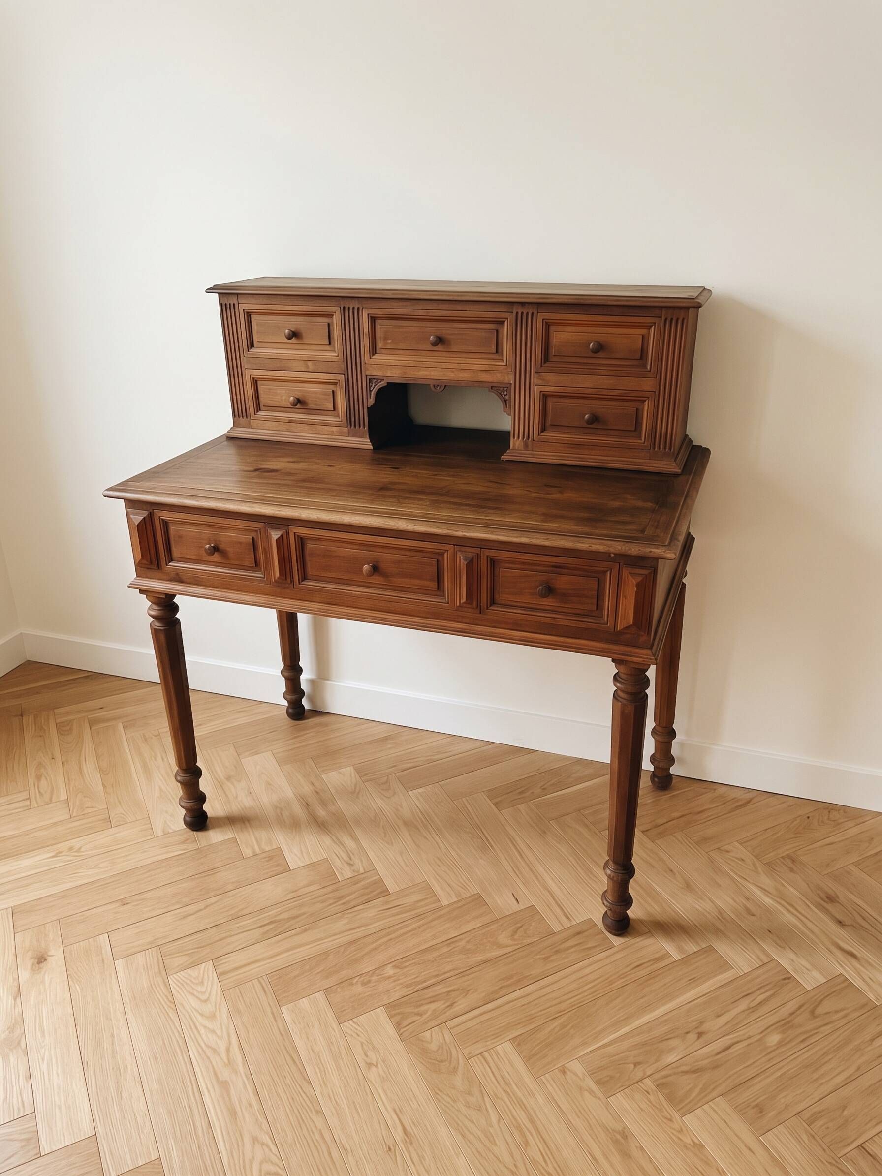 Antique wooden tiered desk