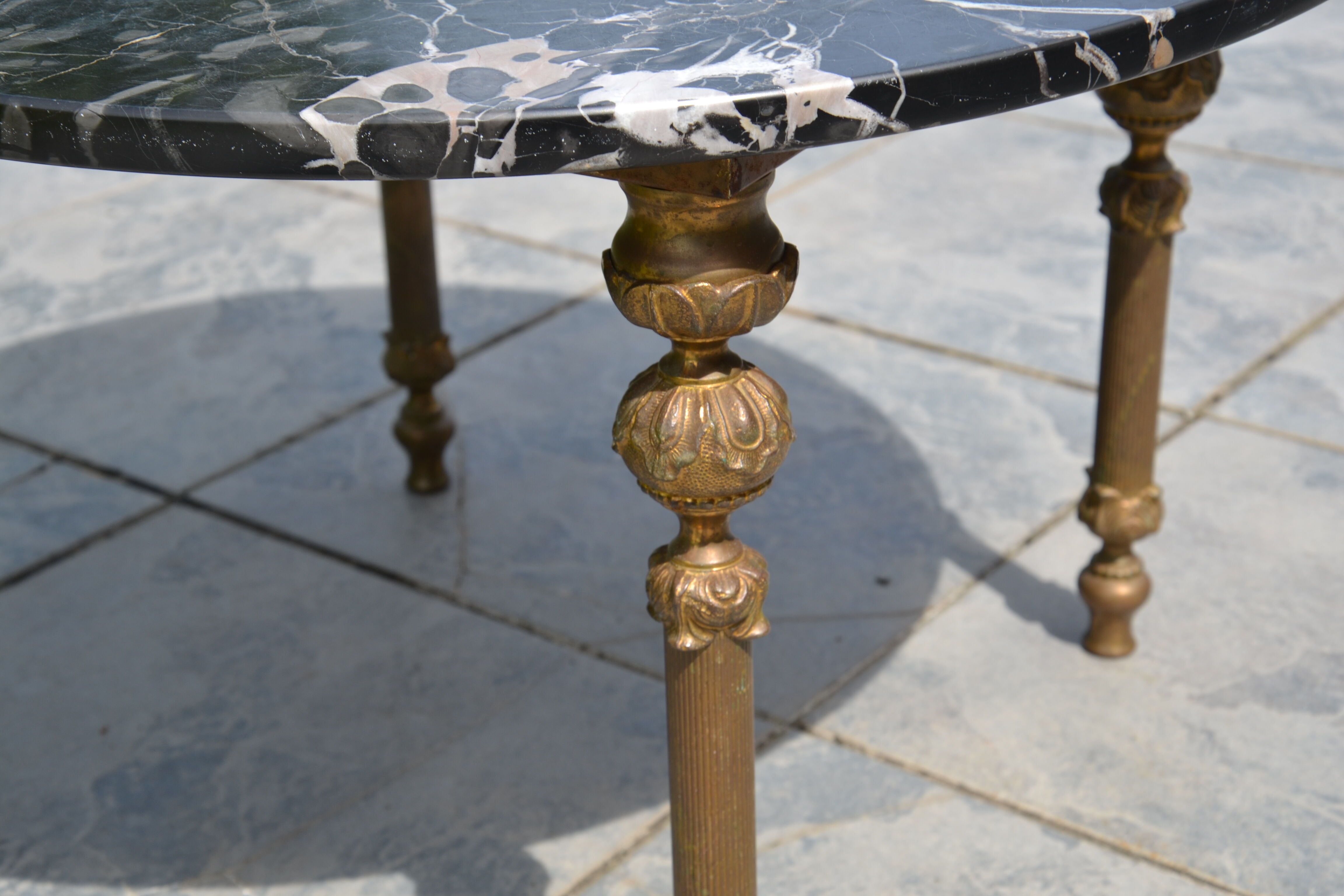 Black marble coffee table