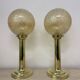 Set of 2 large globe glass table lamps , 1970s