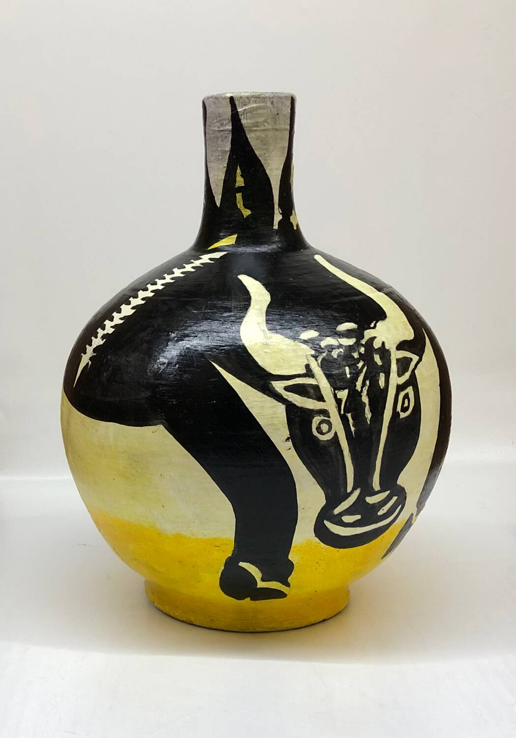 Picasso-inspired bull vase