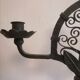 Pair of wrought iron candelabras. Mid-twentieth century.